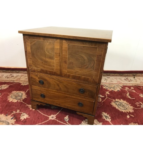 324 - GEORGIAN MAHOGANY COMMODE 60cm wide and  70cm tall