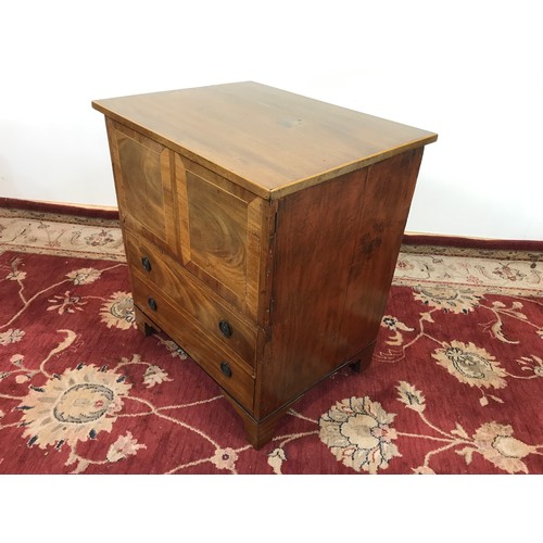 324 - GEORGIAN MAHOGANY COMMODE 60cm wide and  70cm tall