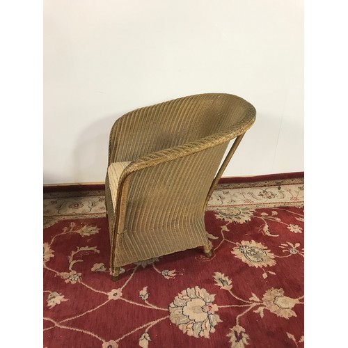 336 - LLOYD LOOM STYLE LINEN BASKET, LLOYD LOOM STYLE CHAIR TOGETHER WITH A LLOYD LOOM STYLE WASTE PAPER B... 