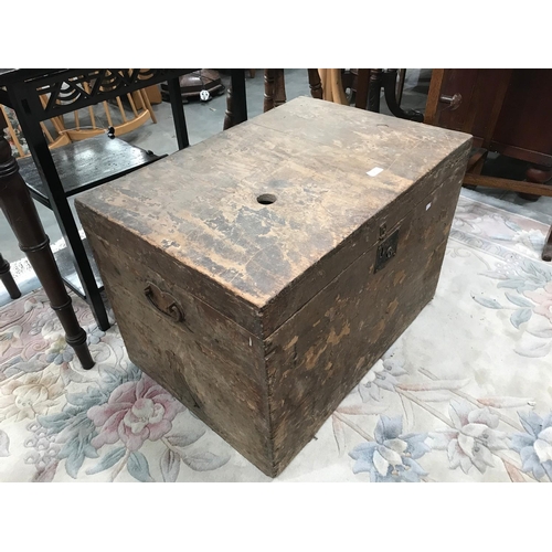 148 - WOODEN TOOLBOX 66cm wide and 46cm tall