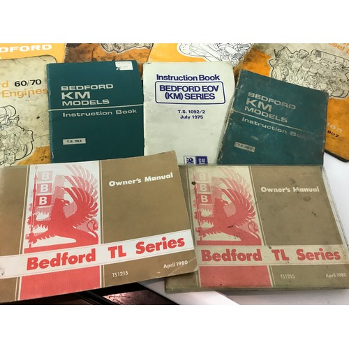 13 - 17 BEDFORD MOTORS SERVICE & OWNERS MAUNALS, MORE RECENT TITLES, TL, KM, AXLES & ENGINES.