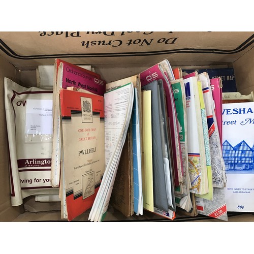 231 - BOX OF OS AND OTHER MAPS