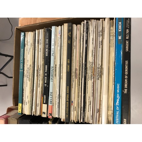 40 - 2 BOXES OF CLASSICAL LP's AND ALBUMS