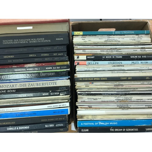 40 - 2 BOXES OF CLASSICAL LP's AND ALBUMS