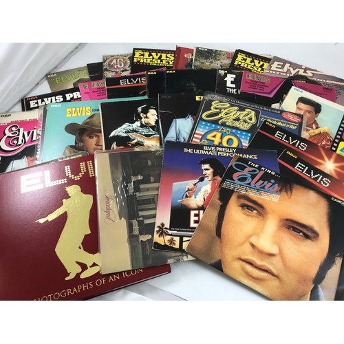 47 - RECORDS, 40 LP's OF ELVIS, PLUS BOOK PHOTOGRAPHS OF AN ICON