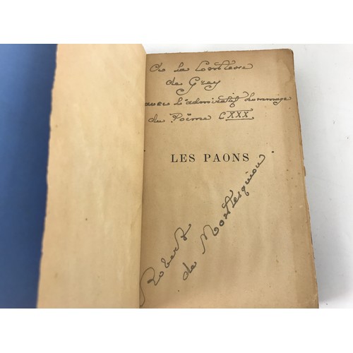 291 - ROBERT DE MONTESQUIOU, LES PAONS, 1904, WITH SIGNATURE AND DEDICATION