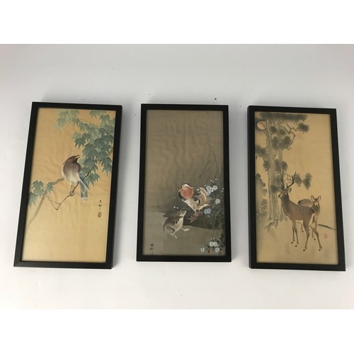 58 - SET OF 5 ORIENTAL PICTURES, EACH APPROX. 27 X 14 cm