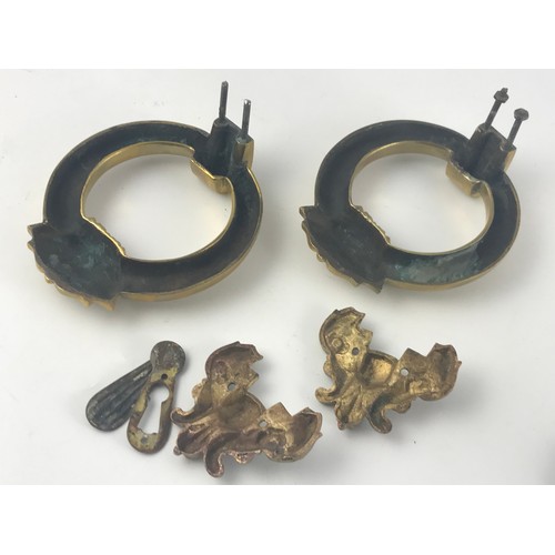 522 - MISC. GOOD QUALITY GILT BRASS FITTINGS