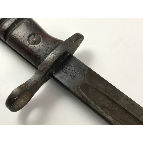 259 - FRENCH GRAS BAYONET, BLADE APPROX. 52 cm, MARKED 'ST ETIENNE 1873' TO BACK EDGE TOGETHER WITH A US 1... 