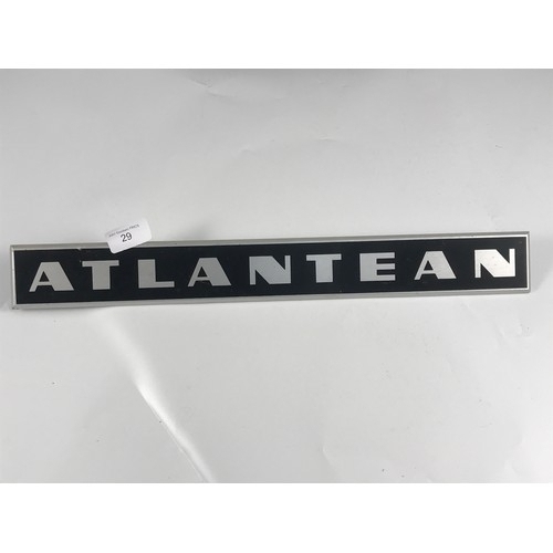 29 - LEYLAND ATLANTEAN BUS CAST VEHICLE BADGE