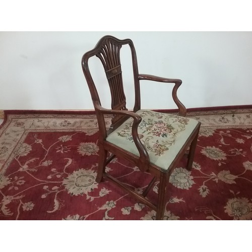 192 - PR. GEORGIAN ELBOW CHAIRS