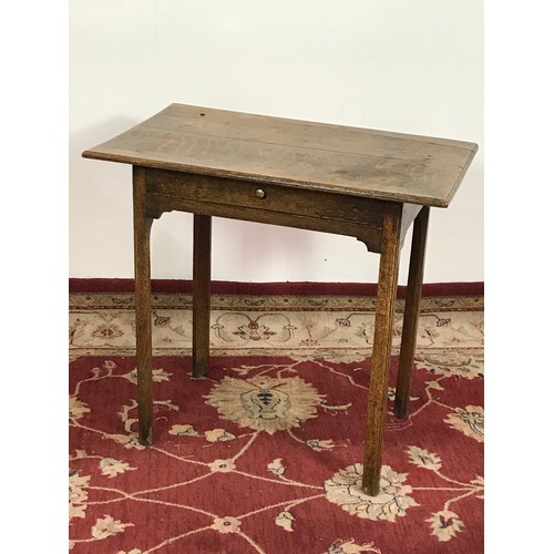 196 - OAK SIDE TABLE 76cm long  70cm tall