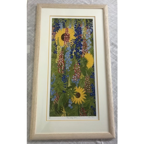 1249 - MISC. PICTURES AND PRINTS INCLUDING 'THE COTTAGE GARDEN', IRENE TYACK, LIMITED EDITION PRINT 6/250, ... 