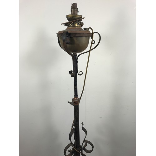 96 - WROUGHT IRON OIL LAMP STANDARD