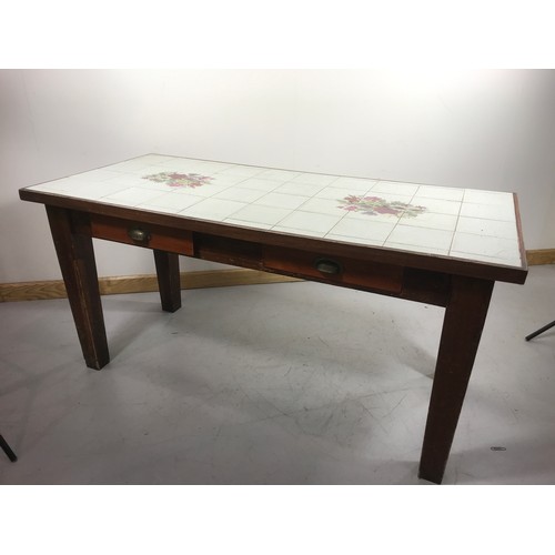 91 - TILE TOP TABLE