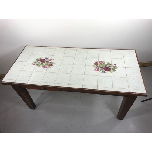 91 - TILE TOP TABLE