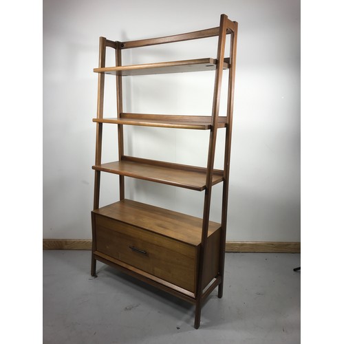 109 - MID CENTURY STYLE BOOK CASE CABINET BY WEST ELM 179cm Tall & 96cm wide