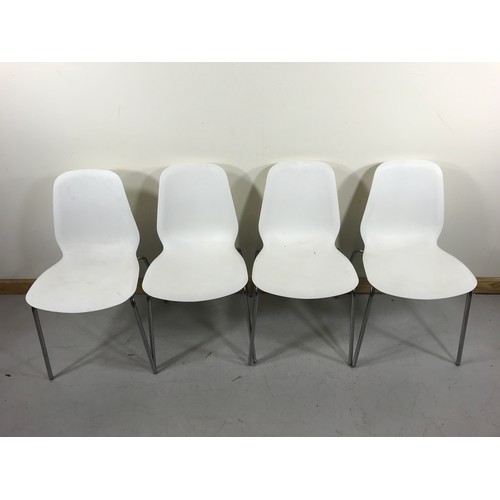 60 - SET OF 4 MODERN STACKABLE CHAIRS