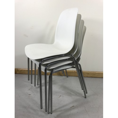 60 - SET OF 4 MODERN STACKABLE CHAIRS