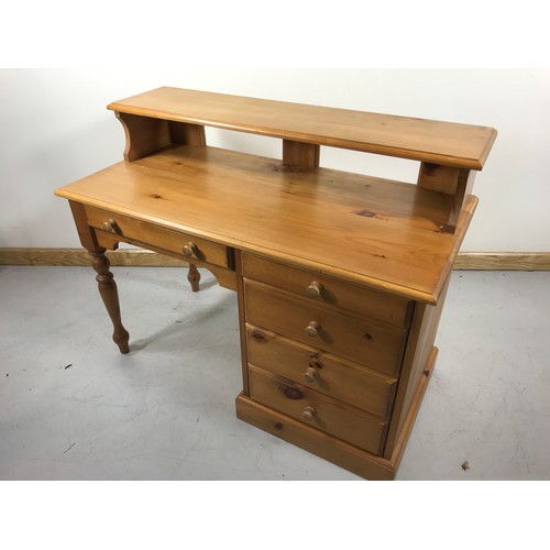 55 - MODERN PINE DESK, Approx. 123 cm w x 57 cm deep x 95 cm h