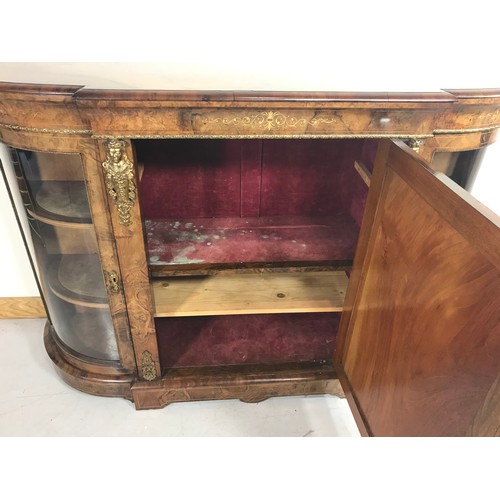 22 - VICTORIAN WALNUT CREDENZA, approx. 152 w x 42 d x 104 h