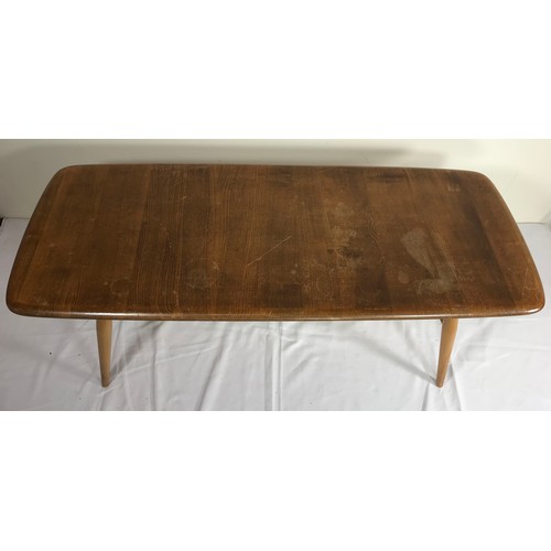 73 - ERCOL 'BLONDE' COFFEE TABLE AF 
103 cm LONG X 37 cm HIGH X 43 cm WIDE APPROX DIMENSIONS