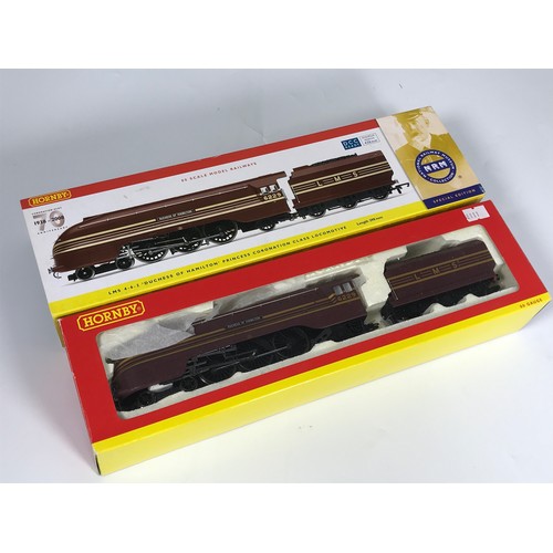 527 - HORNBY R2689 LMS 4-6-2 6229 DUCHESS OF HAMILTON , BOXED NRM MODEL DCC READY. WRITEN ON BOX DECODER F... 