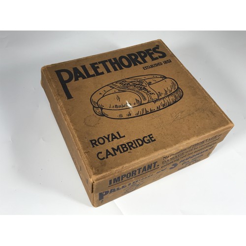 43 - VINTAGE PALETHORPES ROYAL CAMBRIDGE SAUSAGE BOX, PALETHORPES OF TIPTON LIMITED