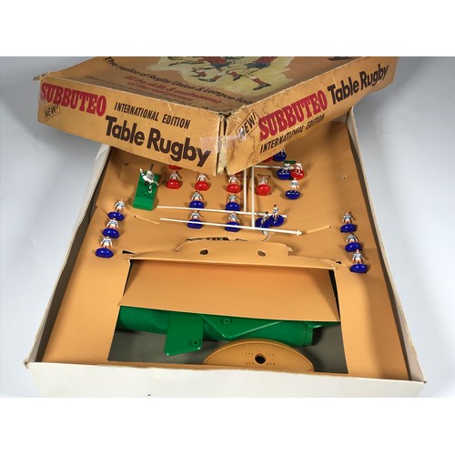 77 - SUBBUTEO INTERNATIONAL 
EDITION TABLE RUGBY BOXED EDITION, CONTENTS AS SHOWN