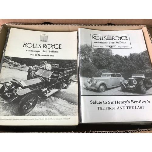 41 - VINTAGE MOTORING RELATED, ROLLS ROYCE BULLETIN MAGAZINES, BENTLEY SERVICE INSTRUCTIONS, 2013 & 2015 ... 