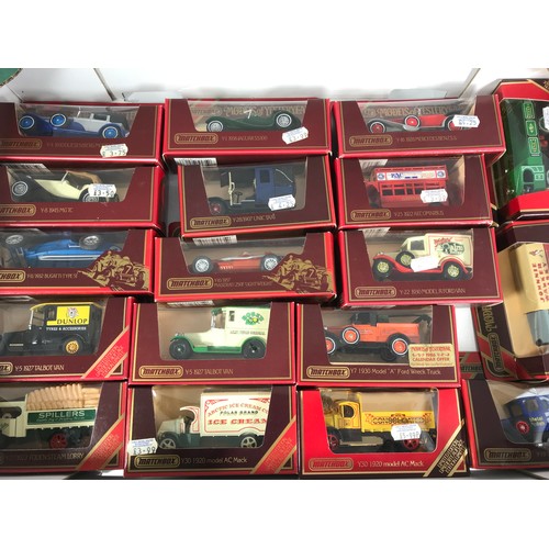 123 - COLLECTION OF 18 MATCHBOX RED BOXED SERIES Y SERIES DIE CAST MODELS IN GOOD BOXED CONDITION