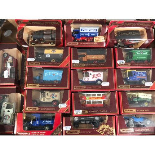 116 - 17 BOXED MODELS OF YESTERYEAR IN DARK RED BOXES BEING Y SERIES MODELS