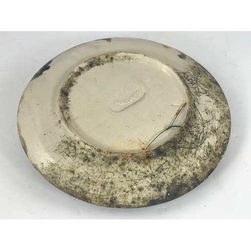 691 - PALISSY TYPE CRAB PLATE, APPROX. 29 CM DIA.