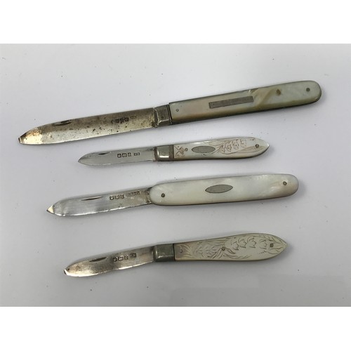 681 - MOTHER OF PEARL HANDLED FRUIT KNIVES