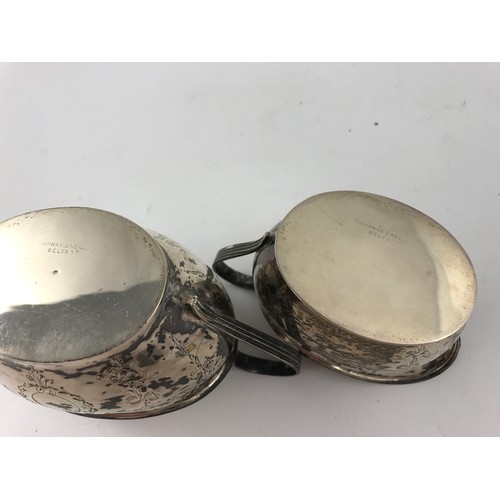 613 - SILVER CREAM JUG AND SUGAR BOWL 190g