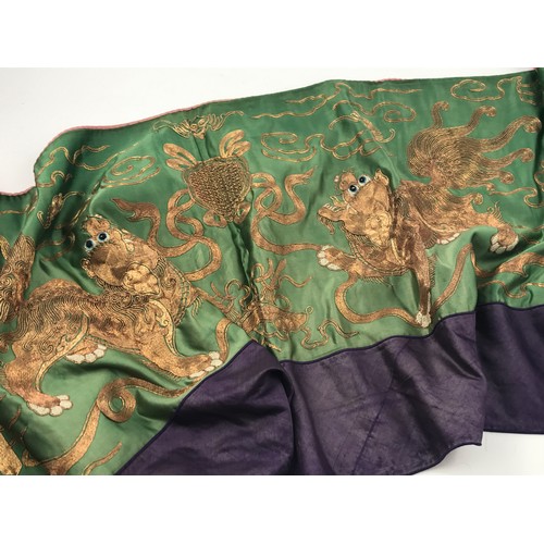 500 - ORIENTAL EMBROIDERED SILK TEXTILES