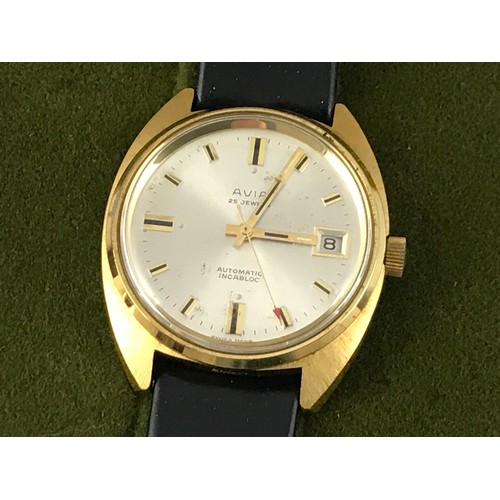 846 - CASED GENTS AVIA WRISTWATCH, CASED GENTS ROAMER WRISTWATCH