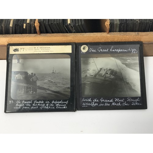 519 - QTY. MISC. MAGIC LANTERN SLIDES, MAINLY WWI (68 SLIDES IN TOTAL)