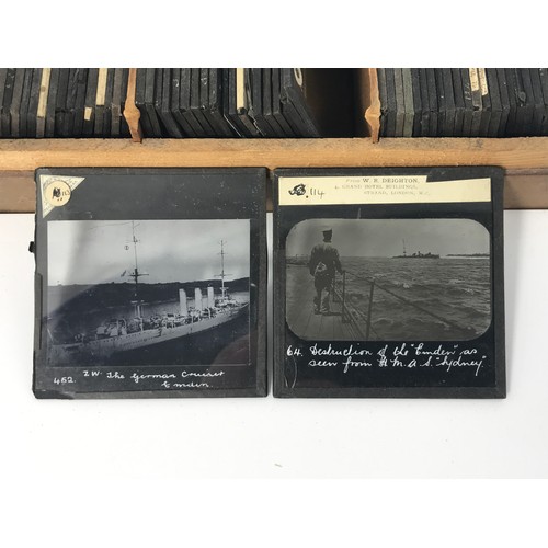 519 - QTY. MISC. MAGIC LANTERN SLIDES, MAINLY WWI (68 SLIDES IN TOTAL)