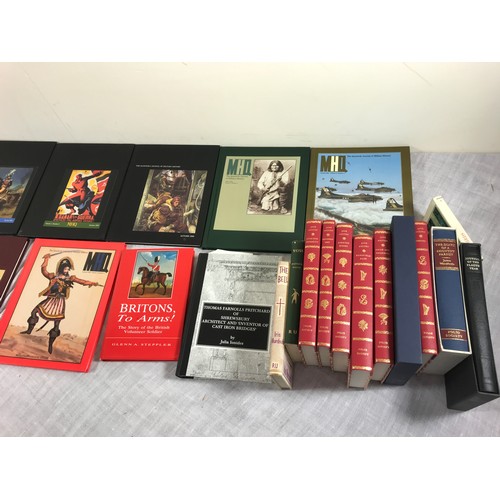 257 - QUANTITY OF BOOKS INCLUDING MILITARY HISTORY, FOLIO SOCIETY ETC.