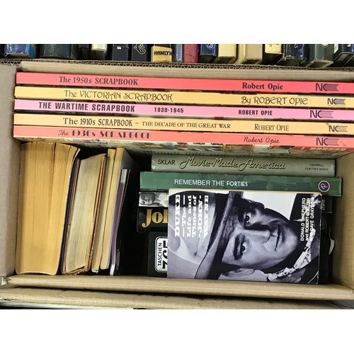 212 - 3 BOXES OF PREDOMINATELY FILM STAR AND SIMILAR RELATED BOOKS INCLUDING HOLLYWOOD PORTRAITS, STARS OF... 