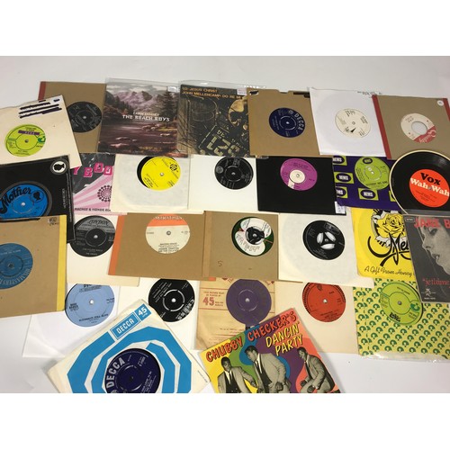 13 - COLLECTION OF 57, SINGLE 45 RPM RECORDS 1960S/70S INCLUDING PSYCHADELIA, THE BIG THREE, QUEEN, JANE ... 