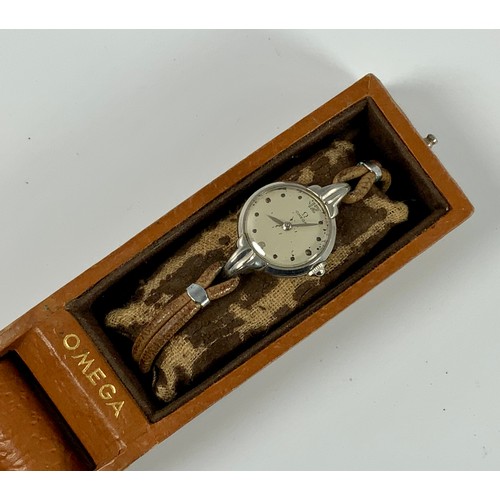 826 - LADIES VINTAGE OMEGA COCKTAIL WATCH IN ORIGINAL OMEGA BOX