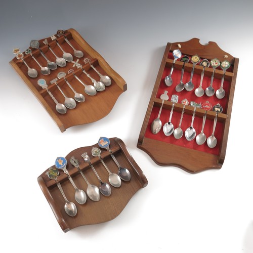 3252 - COLLECTION OF SILVER SPOONS TOGETHER WITH PLATED SPOONS AND COLLECTORS SPOONS ETC