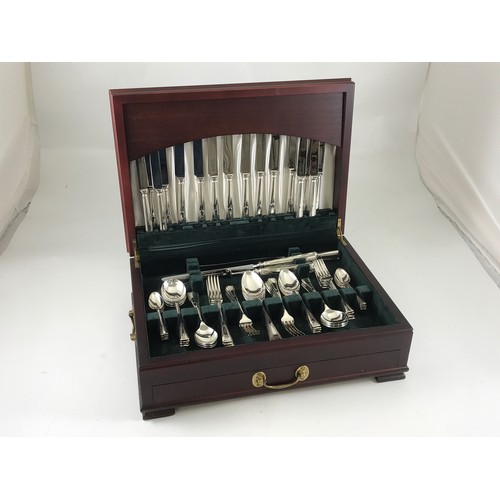 3299 - GEORGE BUTLER SILVER PLATED CANTEEN OF CUTLERY, 87 PIECES