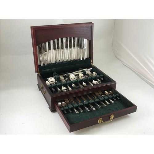 3299 - GEORGE BUTLER SILVER PLATED CANTEEN OF CUTLERY, 87 PIECES