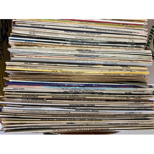 142 - BOX OF MIXED LP RECORDS, MAINLY EASY LISTENING AND CLASSICAL