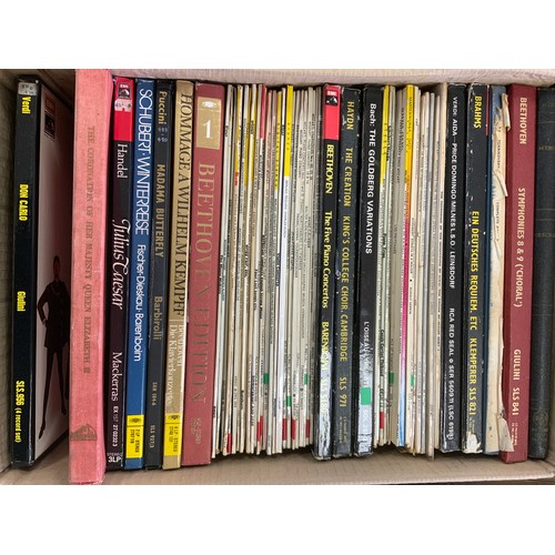 105 - 2 BOXES CLASSICAL LPs AND BOXED SETS