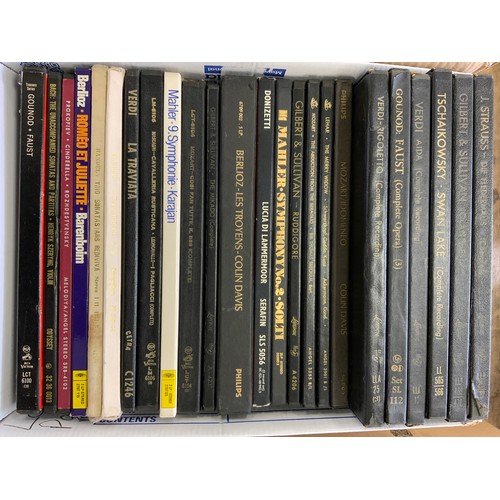 106 - 2 BOXES CLASSICAL LPs AND BOXED SETS