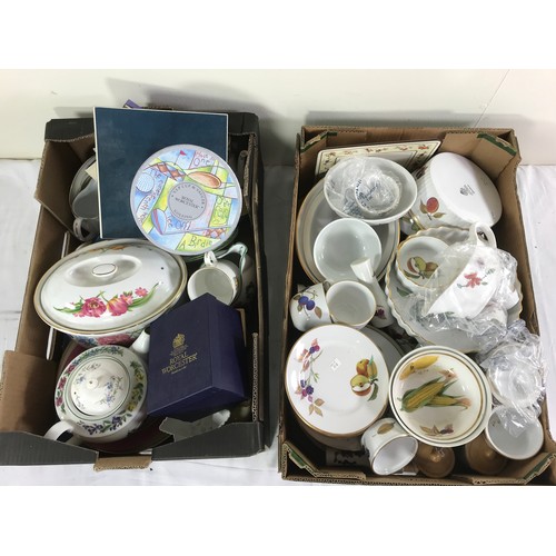 1627 - 2 BOXES MISC. CHINA AND  PORCELAIN